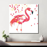 Malen nach Zahlen Tiere Flamingo punktuell